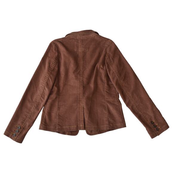 Y2K Fossil Brown Corduroy Blazer Jacket – Women’s Size Large - Picture 4 of 5